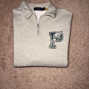 Ralph Lauren Light Gray Zip-Up Sweater